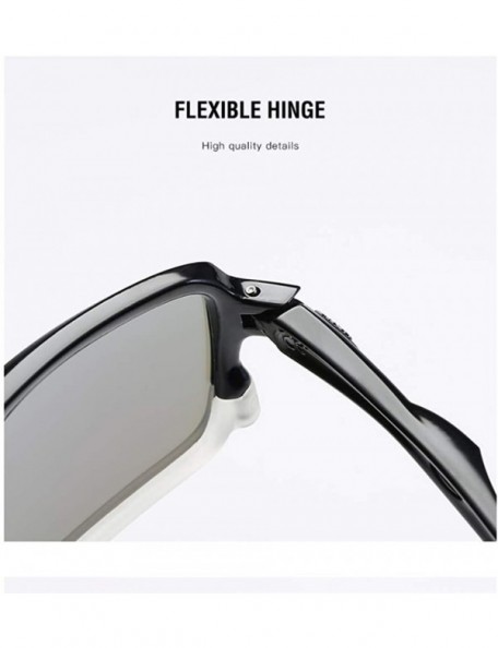 Sport Sports Sunglasses High-end Ultra-Light TR90 Frame True Membrane Polarization Outdoor - Black Gray - C418YZZCM59 $30.08