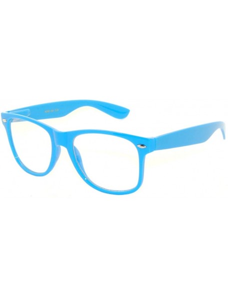 Wayfarer Retro Style Vintage Clear Lens Sunglasses Blue Frame - CV11Q09EM97 $8.07