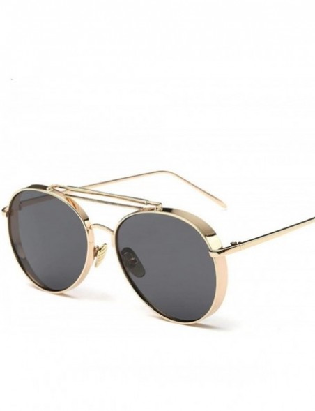 Aviator Pink Sunglasses Women Brand Designer UV400 Shades Golden Ladies Eyewear 2 - 5 - CE18YZWUGRT $12.14