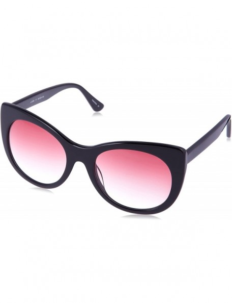 Cat Eye Jeans Womens Women's JJ 1008 Modified Cat Eye Designer UV Protection Sunglasses - Black Frame - CF12NA2W3WT $46.75