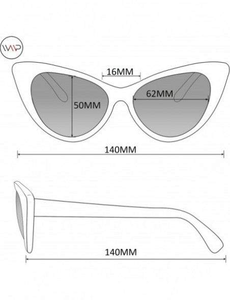 Oversized Classic Women Oversized Metal Frame Elegant Mirrored Lens Cat Eye Sunglasses - Beige Frame / Brown Lens - CB18Y6EQD...