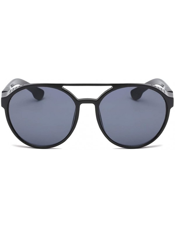 Square Men Vintage Eyewear Sunglasses Retro Eyewear Fashion Radiation Protection Goggle (Black) - Black - CC18QY30L9E $7.70