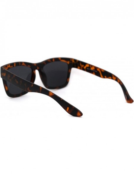 Oversized Classic Retro Thick Plastic Horn Rim Hipster Sunglasses - Matte Tortoise Black - C518XEU86T9 $11.43