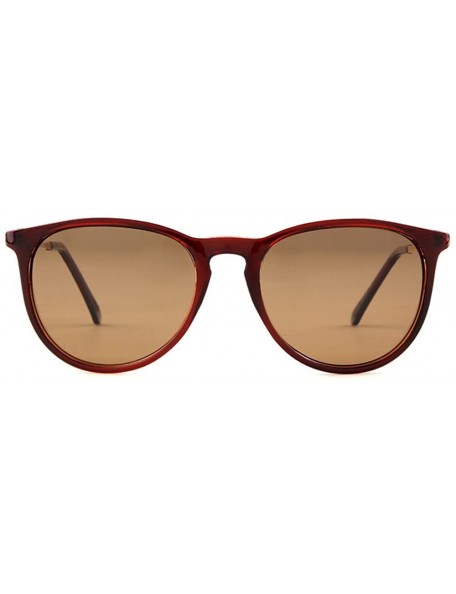 Round Polarized UV400 Sun Glasses Fashion Round Sunglasses For Women - Brown - CL18GN98OX6 $10.61