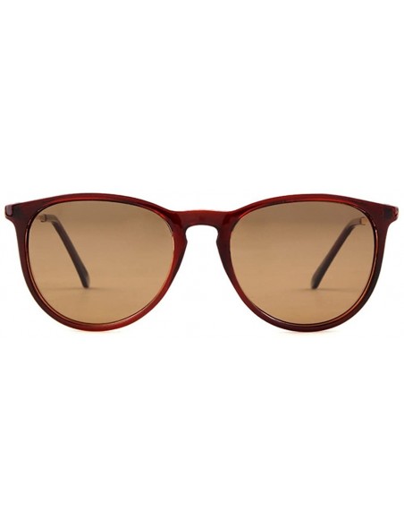 Round Polarized UV400 Sun Glasses Fashion Round Sunglasses For Women - Brown - CL18GN98OX6 $10.61