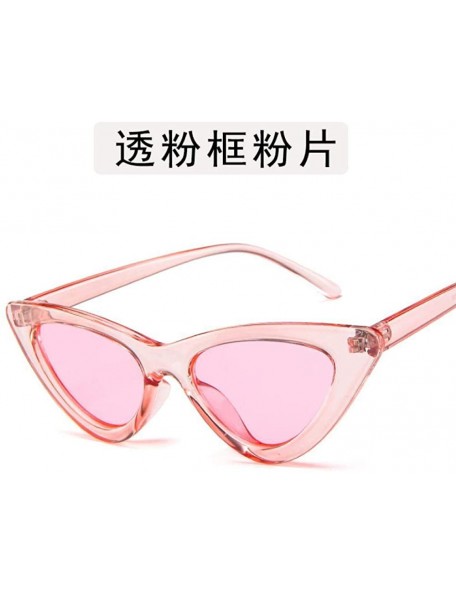 Oversized 2019 New Fashion Cute Sexy Ladies Cat Retro Sunglasses Women Vintage Black Grey - Pink Pink - C818YKUQX90 $7.75