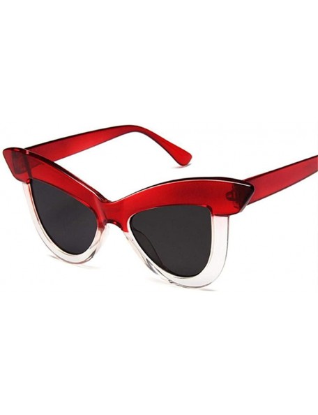 Butterfly Oversized Sunglasses Women Fashion Retro Butterfly Sunglass Brand C6Green - C4red - C818YZUD8XU $11.47