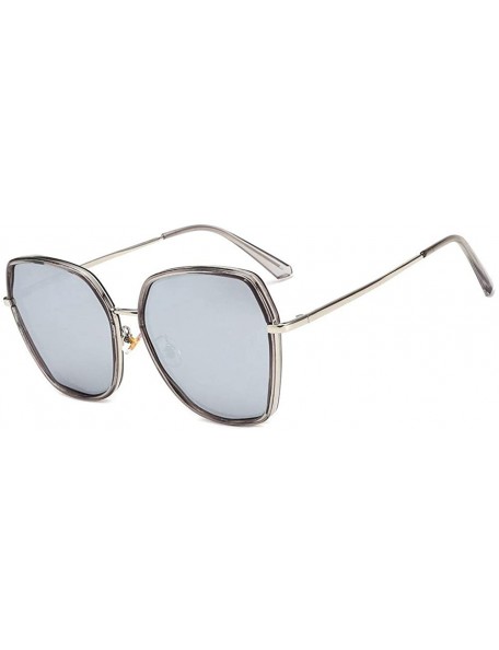 Aviator Polarized Sunglasses Retro Metal Glasses Polygonal Women'S Sunglasses - C218XCYONZG $38.45