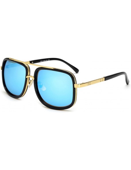 Oversized Oversized Men mach one Sunglasses men luxury brand Women Sun Glasses Square Male - Jy1828 C1 - CK18W0GW9S0 $21.18