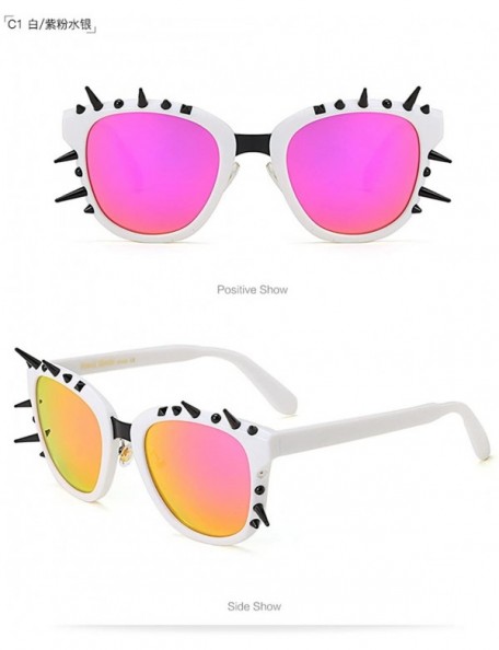 Rimless Steampunk Sunglasses Women Brand Designer Vintage Shades Retro Steam Punk 97262Y - White Purple - C8184X8K3G4 $13.62