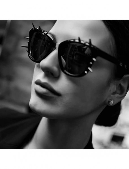 Rimless Steampunk Sunglasses Women Brand Designer Vintage Shades Retro Steam Punk 97262Y - White Purple - C8184X8K3G4 $13.62