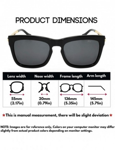 Oval Trendy Fashion Handmade Acetate Square Sunglasses with Quality UV CR39 Lens Gift Pakcage Included - CC18RCECXLM $36.08