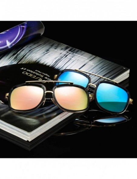 Oversized Oversized Men mach one Sunglasses men luxury brand Women Sun Glasses Square Male - Jy1828 C1 - CK18W0GW9S0 $21.18