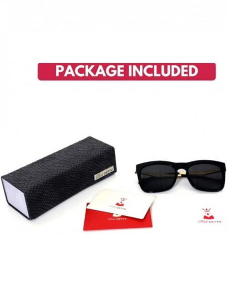 Oval Trendy Fashion Handmade Acetate Square Sunglasses with Quality UV CR39 Lens Gift Pakcage Included - CC18RCECXLM $36.08