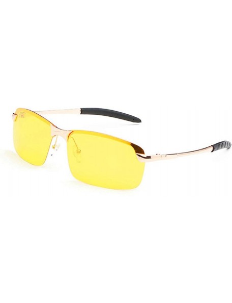 Semi-rimless Protection Sunglasses Rimless Transparent Glasses - Gold - CR18YM7HRQM $8.34
