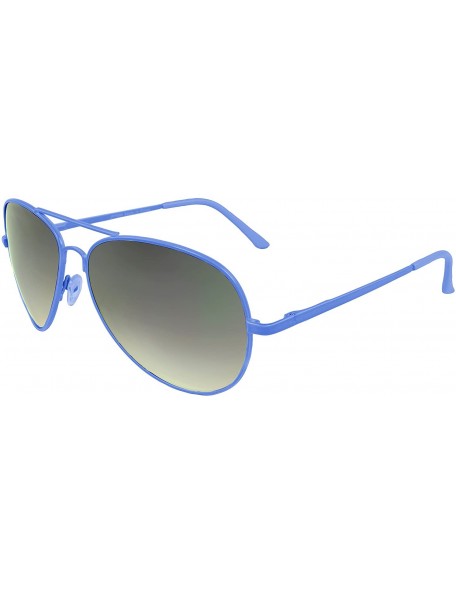 Aviator Stylish Color Aviator Fashion Teardrop Shades Sunglasses - Blue - CM11FEQ74Q5 $9.77
