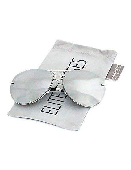 Goggle Aviator Poshe Oceanic Lens Twirl Metal Design Frames Sunglasses - Silver Mirror and Gold Mirror - CT18IRM9AMZ $11.62