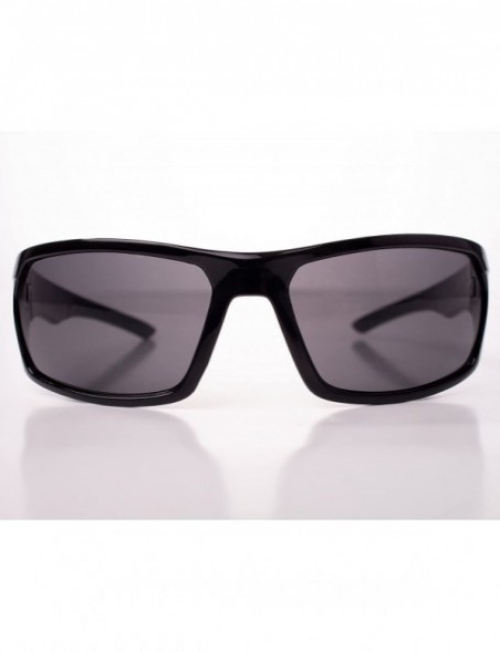 Square Men's Sport Driving Square Frame Sunglasses- Black Lens- Gloss or Matte Black - Gloss Black - CH18GNGSAWQ $11.10