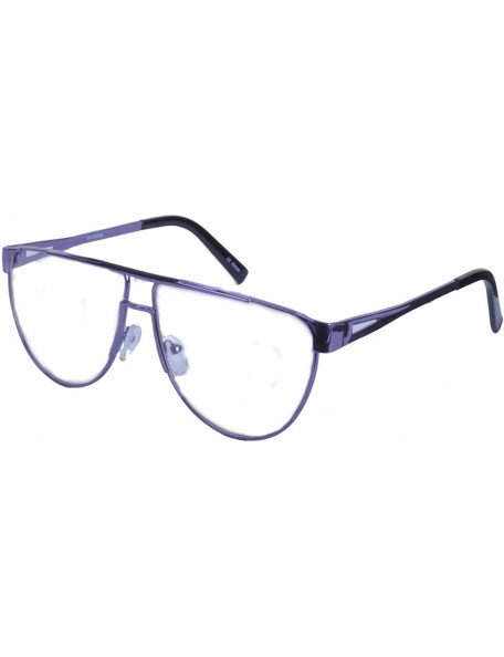 Aviator Clear Lens Aviator Sunglasses - Purple - CG19065KKSK $11.33