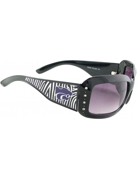 Sport Kansas State Wildcats KSU Black Zebra Print Clear Crystals Sunglasses S4ZB - CJ11BZK127L $17.90