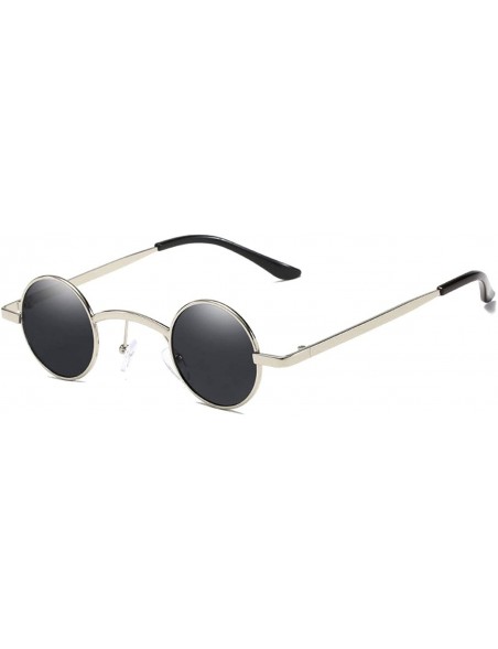 Oversized Round Sunglasses Metal Frame Women Men Vintage Sun Glasses Eyewear Shades UV400 Gafas - 2 - C918W0MUGK8 $13.47