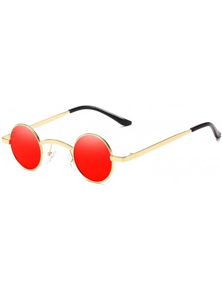 Oversized Round Sunglasses Metal Frame Women Men Vintage Sun Glasses Eyewear Shades UV400 Gafas - 2 - C918W0MUGK8 $13.47