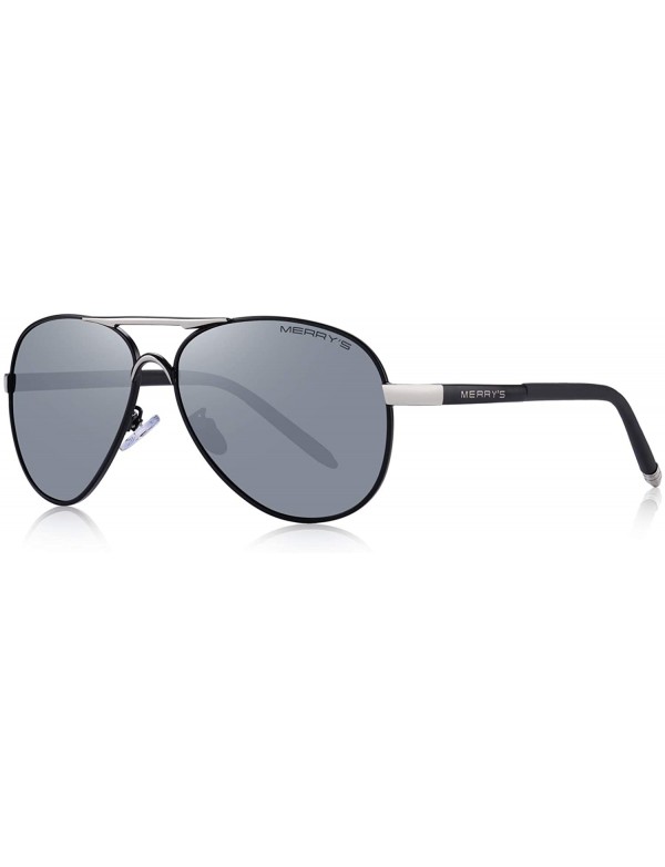 Oversized Men's Polarized Driving Sunglasses For Men Unbreakable Frame UV400 S8513 - Silver Mirror - CD18KKTHDZ0 $12.21