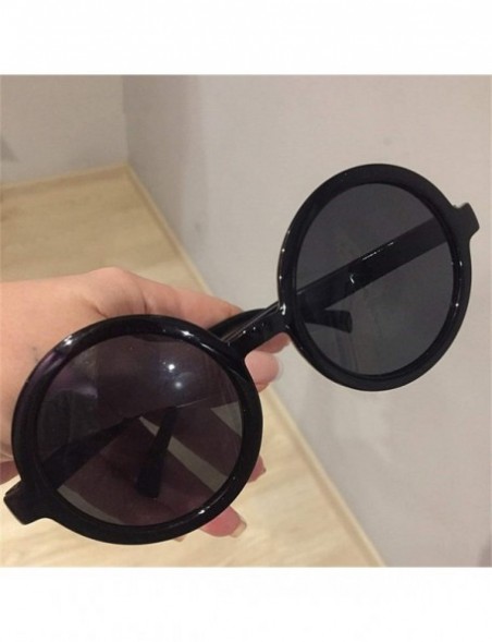 Square Vintage Small Round Sunglasses Women Men Classic Retro Coating Sun Glasses Driving Eyewear Black Red - Red - CE199CCGS...