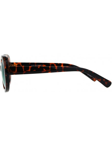 Rectangular Oval Rectangular Sunglasses Vintage Retro Womens Shades Mirror Lens UV 400 - Tortoise (Peach Mirror) - CN1808GRZ2...