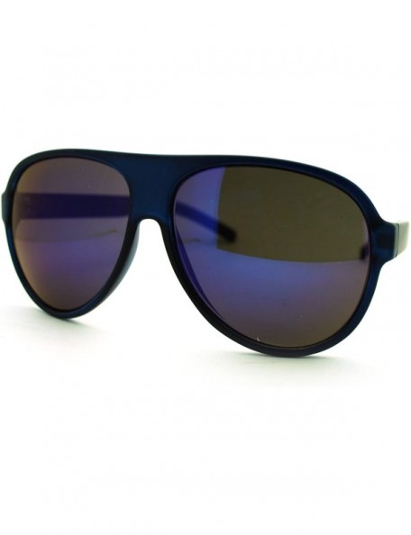 Oversized Oversized Plastic Racer Aviators Unisex Retro Fashion Eyewear - Blue - CW11M3VDUBR $7.87