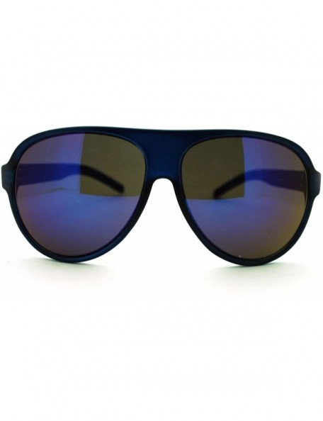 Oversized Oversized Plastic Racer Aviators Unisex Retro Fashion Eyewear - Blue - CW11M3VDUBR $7.87