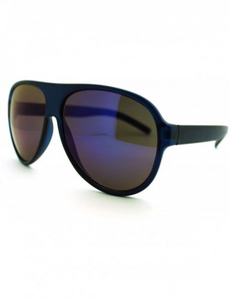 Oversized Oversized Plastic Racer Aviators Unisex Retro Fashion Eyewear - Blue - CW11M3VDUBR $7.87