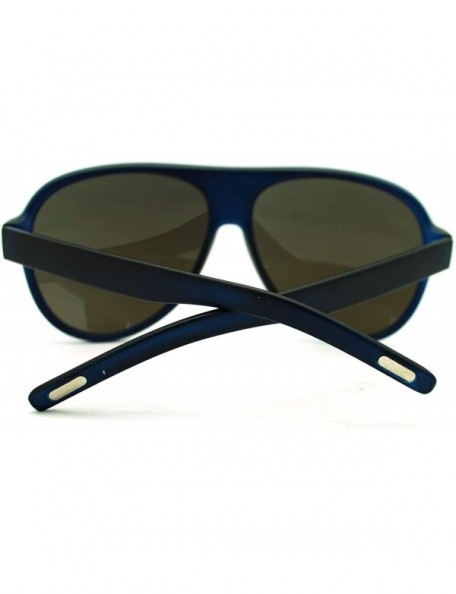 Oversized Oversized Plastic Racer Aviators Unisex Retro Fashion Eyewear - Blue - CW11M3VDUBR $7.87