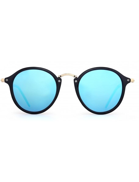 Sport Retro Polarized Round Sunglasses for Women Vintage Small Mirror Glasses - CV186NY3OW7 $33.39