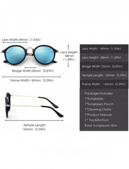 Sport Retro Polarized Round Sunglasses for Women Vintage Small Mirror Glasses - CV186NY3OW7 $18.05