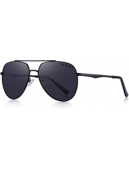 Rectangular Retro Unisex Polarized Sunglasses for Men/Women-100% UV protection - Black - CY18MH8RS20 $19.09