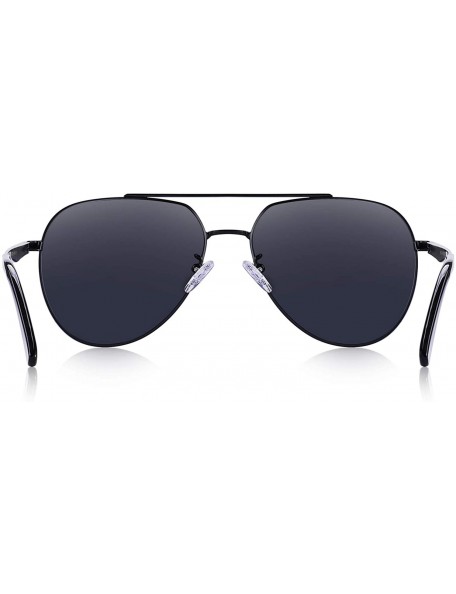 Rectangular Retro Unisex Polarized Sunglasses for Men/Women-100% UV protection - Black - CY18MH8RS20 $19.09