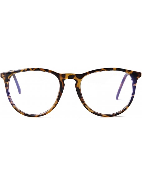 Oval Round Clear Glasses Vintage Non Prescription Eyeglasses Frame Women Wen - Tortoise Frame Gold Arm - C3192I3EKWH $8.67