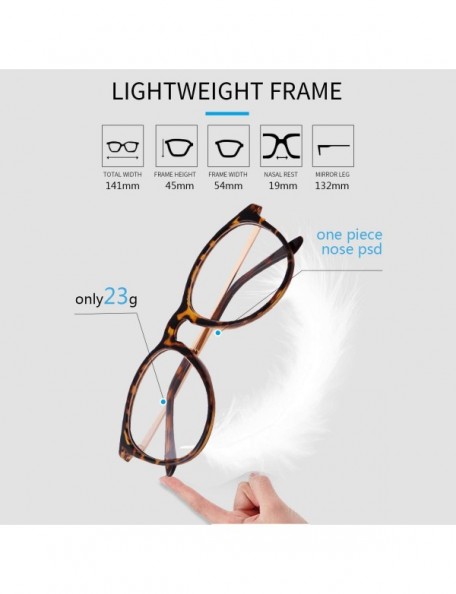 Oval Round Clear Glasses Vintage Non Prescription Eyeglasses Frame Women Wen - Tortoise Frame Gold Arm - C3192I3EKWH $8.67