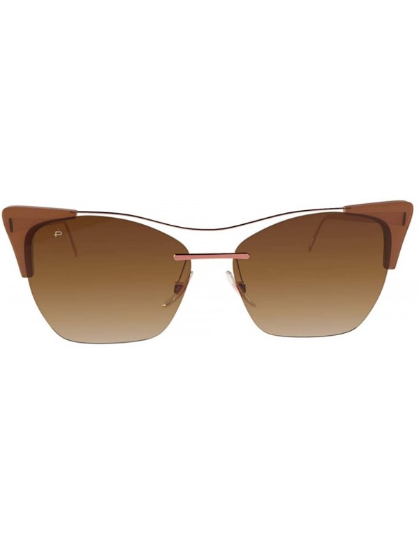 Aviator "Mads" Designer Sunglasses - Classic Nude/Brown Gradient - CO18S5LUQID $29.66