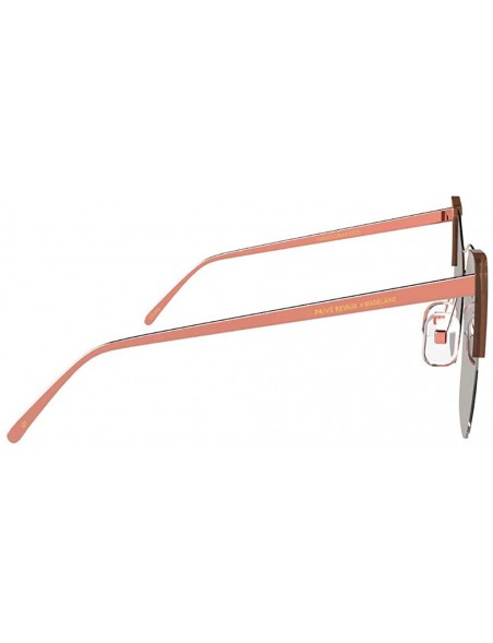 Aviator "Mads" Designer Sunglasses - Classic Nude/Brown Gradient - CO18S5LUQID $29.66