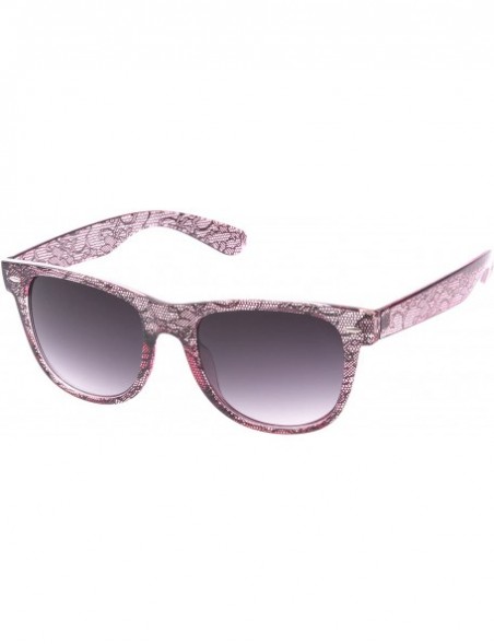 Square 'Giana' Black Lace Retro Square Fashion Sunglasses - Pink - CX11OJA27U9 $10.97