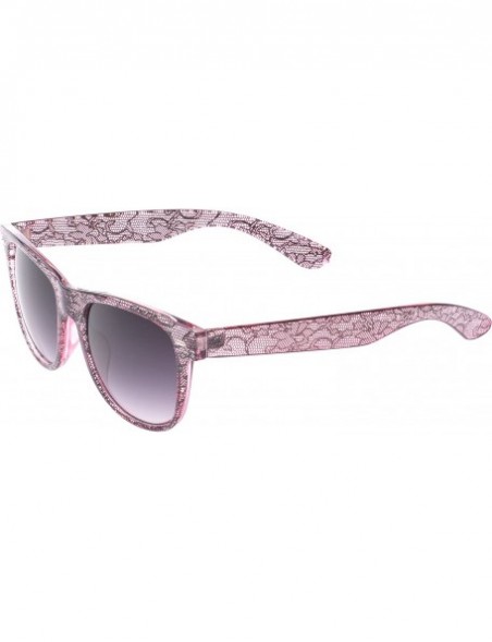 Square 'Giana' Black Lace Retro Square Fashion Sunglasses - Pink - CX11OJA27U9 $10.97