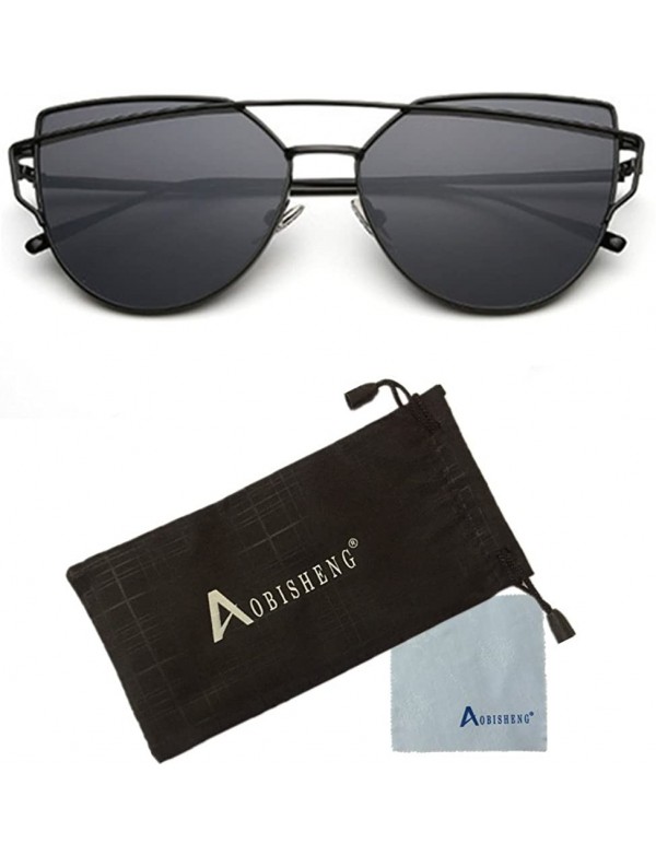 Aviator Modern Fashion Full Metal Crossbar Technologic Flat Lens Aviator Sunglasses - Black - C212GY8185J $12.90