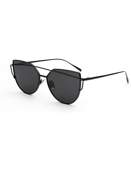 Aviator Modern Fashion Full Metal Crossbar Technologic Flat Lens Aviator Sunglasses - Black - C212GY8185J $12.90