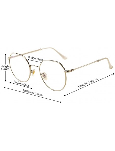 Oval Men women Vintage Classic Oval Frame Clear Lens Glasses - Silver - CZ196XI7HZK $8.48