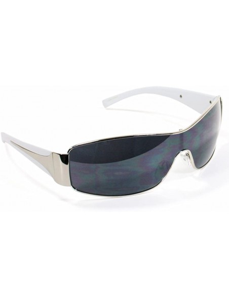 Shield Celebrity Shield Sunglasses For Women SS3855 - White - C111EF2BICF $12.79