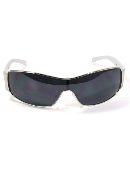 Shield Celebrity Shield Sunglasses For Women SS3855 - White - C111EF2BICF $12.79