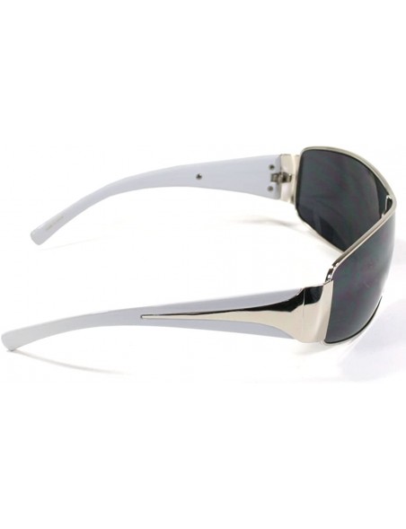 Shield Celebrity Shield Sunglasses For Women SS3855 - White - C111EF2BICF $12.79