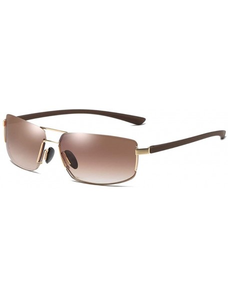 Aviator Men's Sunglasses Sunglasses Frameless Square Sunglasses Anti-Ultraviolet Glasses - E - CB18QO3T3SS $28.71